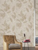 beige wallpaper roll, leaf design wallpaper, peel and stick wallpaper, waterproof vinyl wallpaper, luxury beige wall covering, nature-inspired wallpaper roll, kitchen backsplash wallpaper, bathroom waterproof wallpaper, beige decorative wallpaper, furniture wrap wallpaper, DIY peel and stick wallpaper roll, premium beige vinyl wallpaper, elegant leaf pattern wallpaper, large wallpaper roll 57 sq ft, self-adhesive wallpaper.