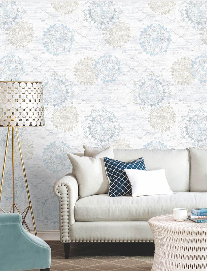 mandala wallpaper, decorative wall covering, floral wallpaper roll, peel and stick wallpaper India, waterproof vinyl wall sticker, bedroom wallpaper design, living room wallpaper roll, premium wall covering, modern ethnic wallpaper, designer wallpaper roll, self adhesive wall sticker, textured wallpaper India.