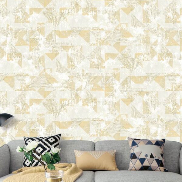 Modern Geometric Beige Wallpaper