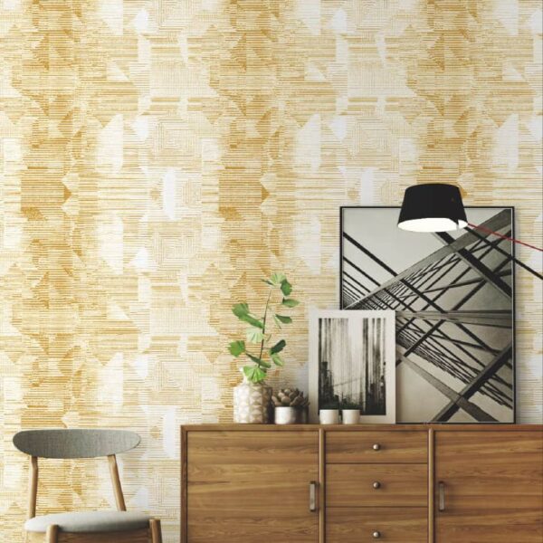 golden wallpaper roll, abstract geometric wallpaper, luxury wall covering, peel and stick wallpaper India, waterproof vinyl wallpaper, bedroom wall sticker, living room wallpaper design, self adhesive wallpaper, designer wallpaper roll, modern golden wallpaper, textured vinyl wallpaper, premium wall covering India.