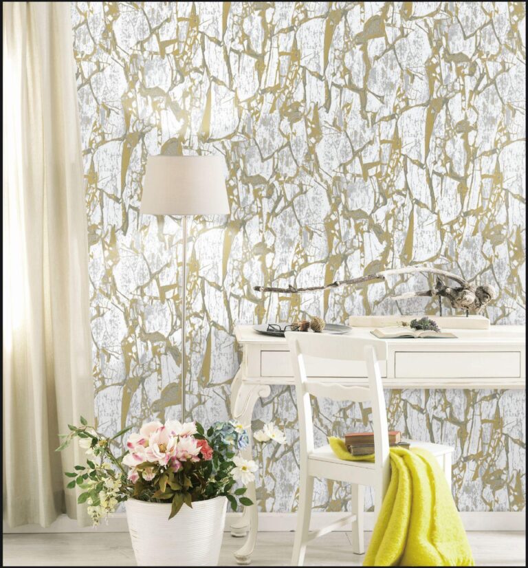 Marble effect wallpaper Gold and grey wallpaper Luxury wall décor wallpaper Decsy designer wallpaper Modern marble textured wallpaper Statement wall wallpaper Premium golden accent wallpaper Home interior wall covering